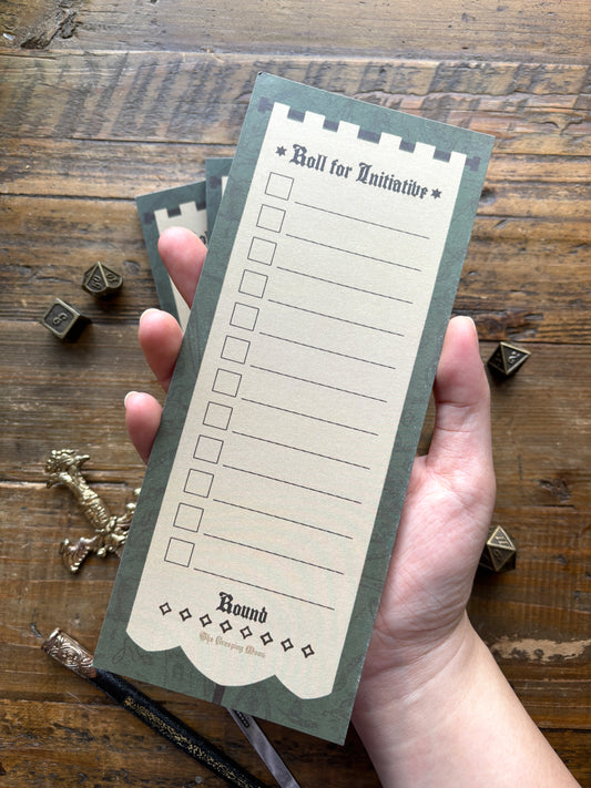 Initiative list notepad