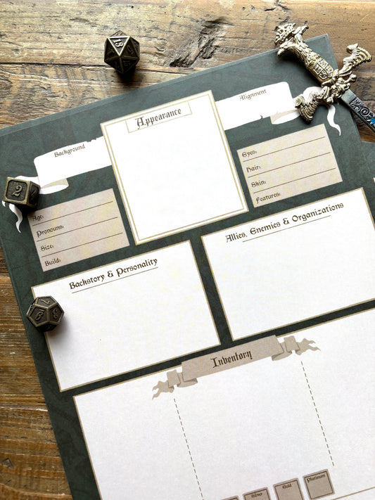 DnD 5e character sheet set