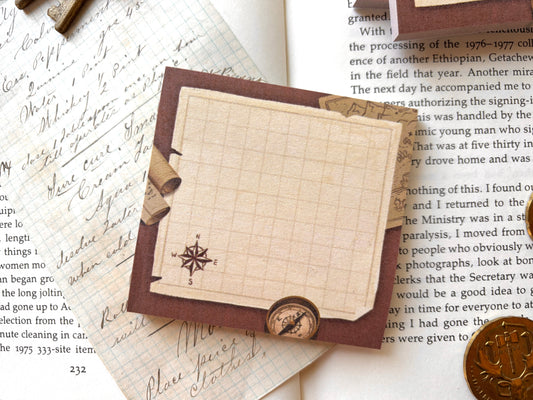 Cartographer's map sticky note