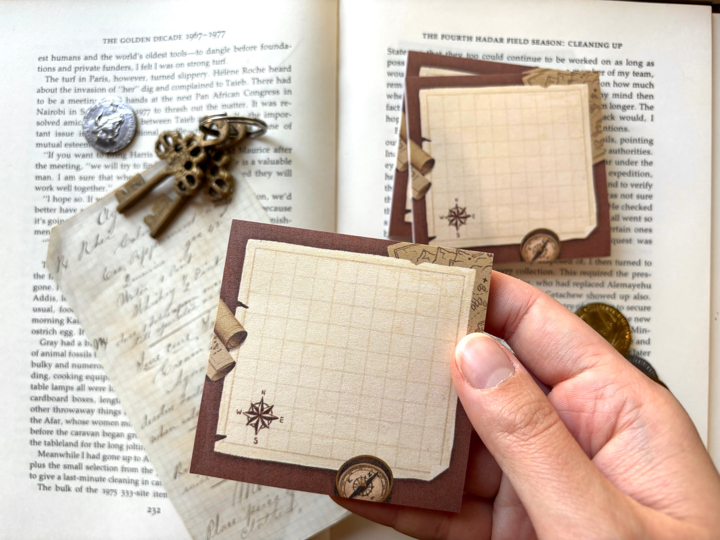 Cartographer's map sticky note