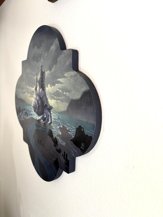 The House of Solitude - original acrylic painting on wood panel