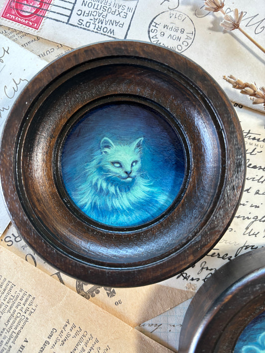 Mini ghost kitty - original painting