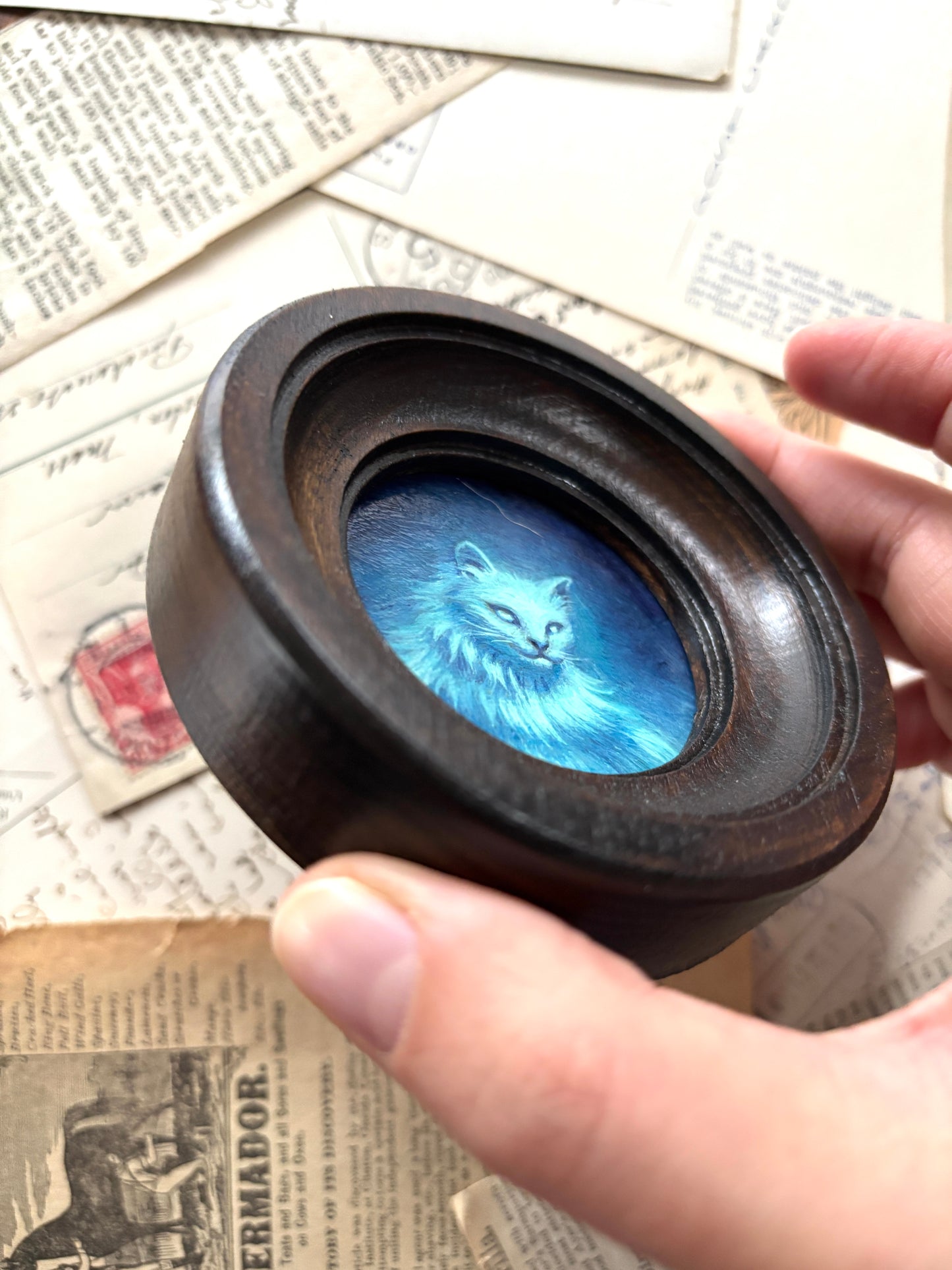 Mini ghost kitty - original painting