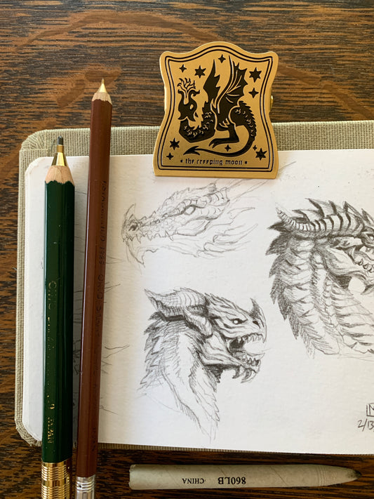 Draco brass journal clip