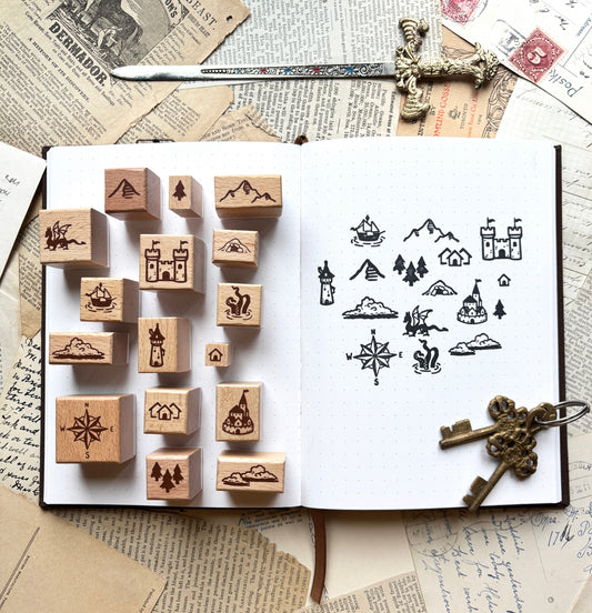 Fantasy map stamp kit