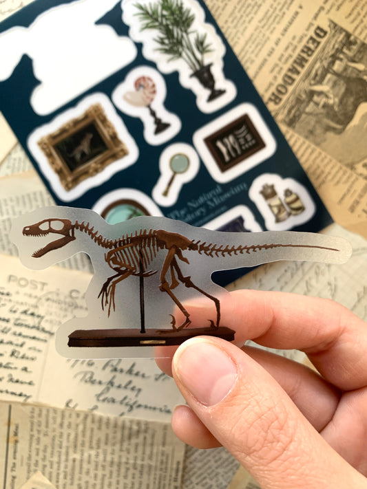 The Natural History Museum clear vinyl sticker sheet