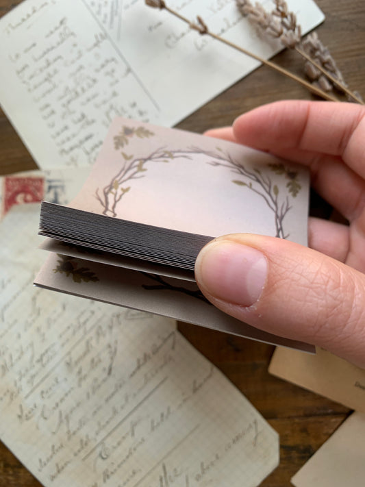 Oak branches sticky note pad