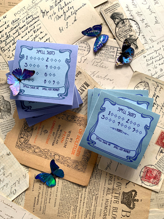 Spell slot sticky note