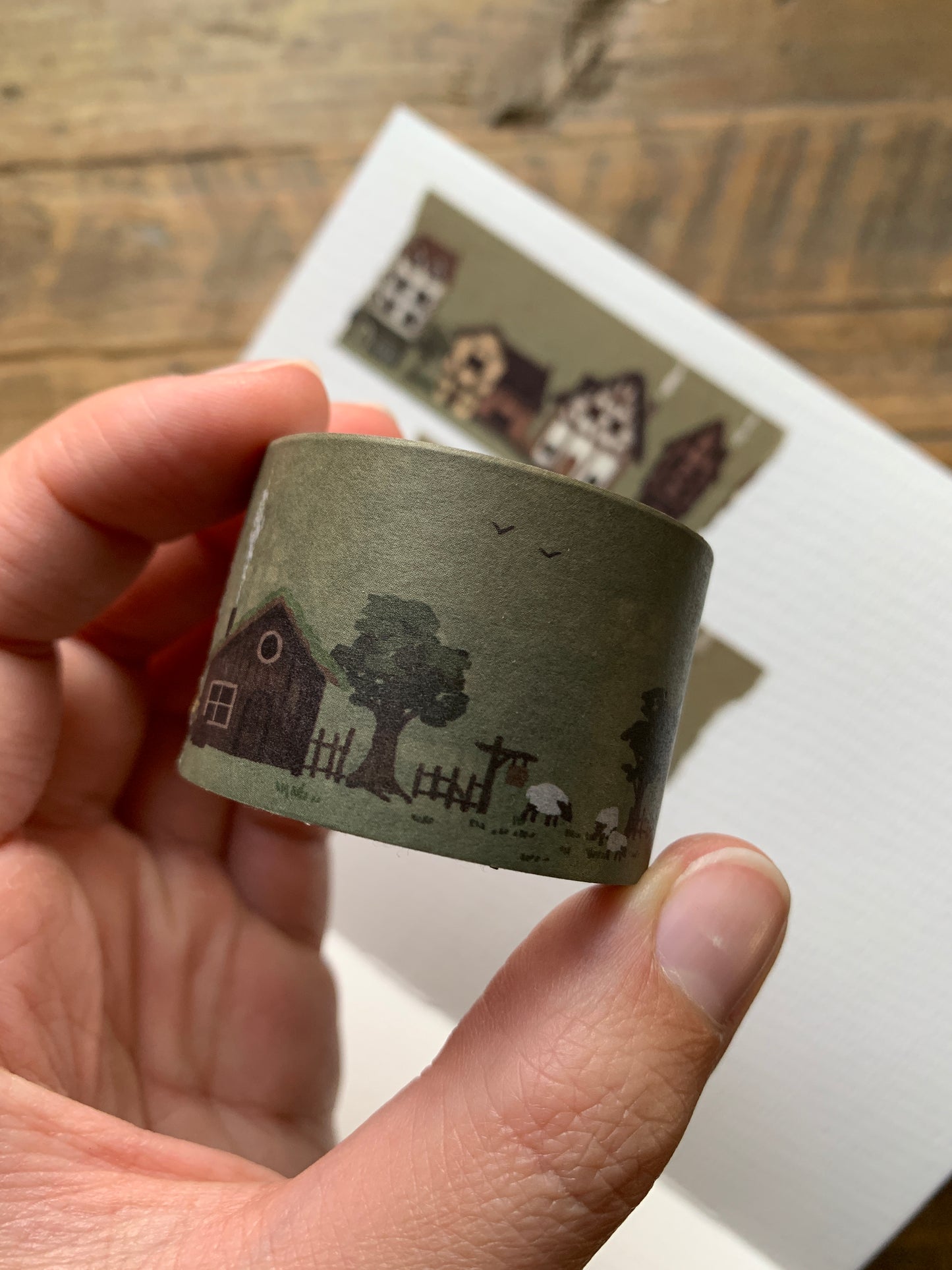 Fairy tale village 30mm washi tape