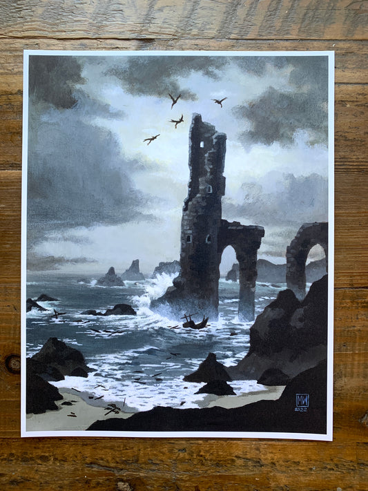 Tower ruins fine art print