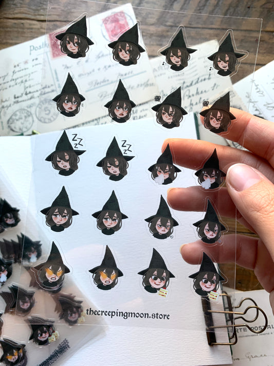 Little Witch mood sticker sheet