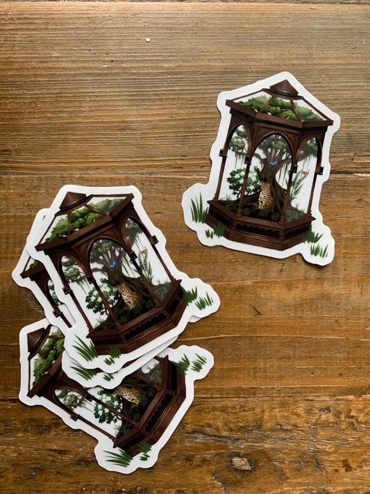 Terrarium clear vinyl sticker