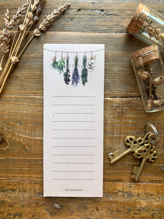Witch's herbs notepad