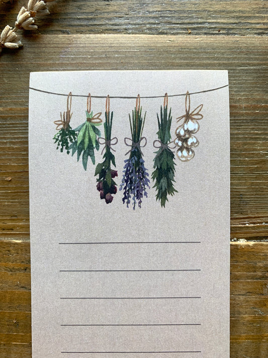Witch's herbs notepad