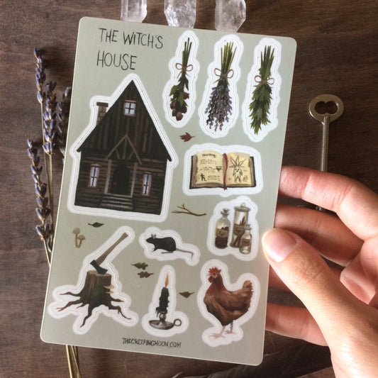 The Witch's House vinyl sticker sheet
