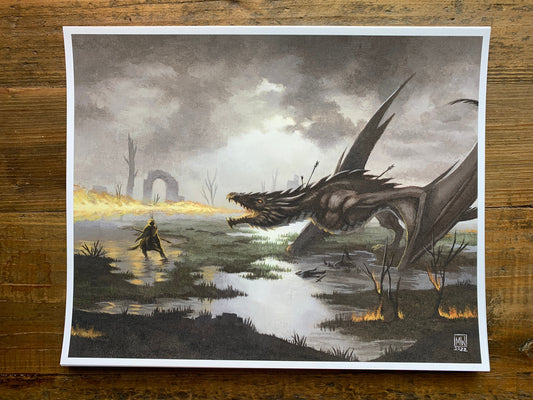 The Dragon-burnt Lake fine art print