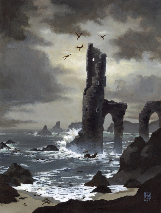 Tower ruins fine art print