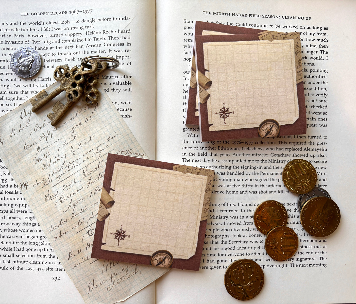 Cartographer's map sticky note