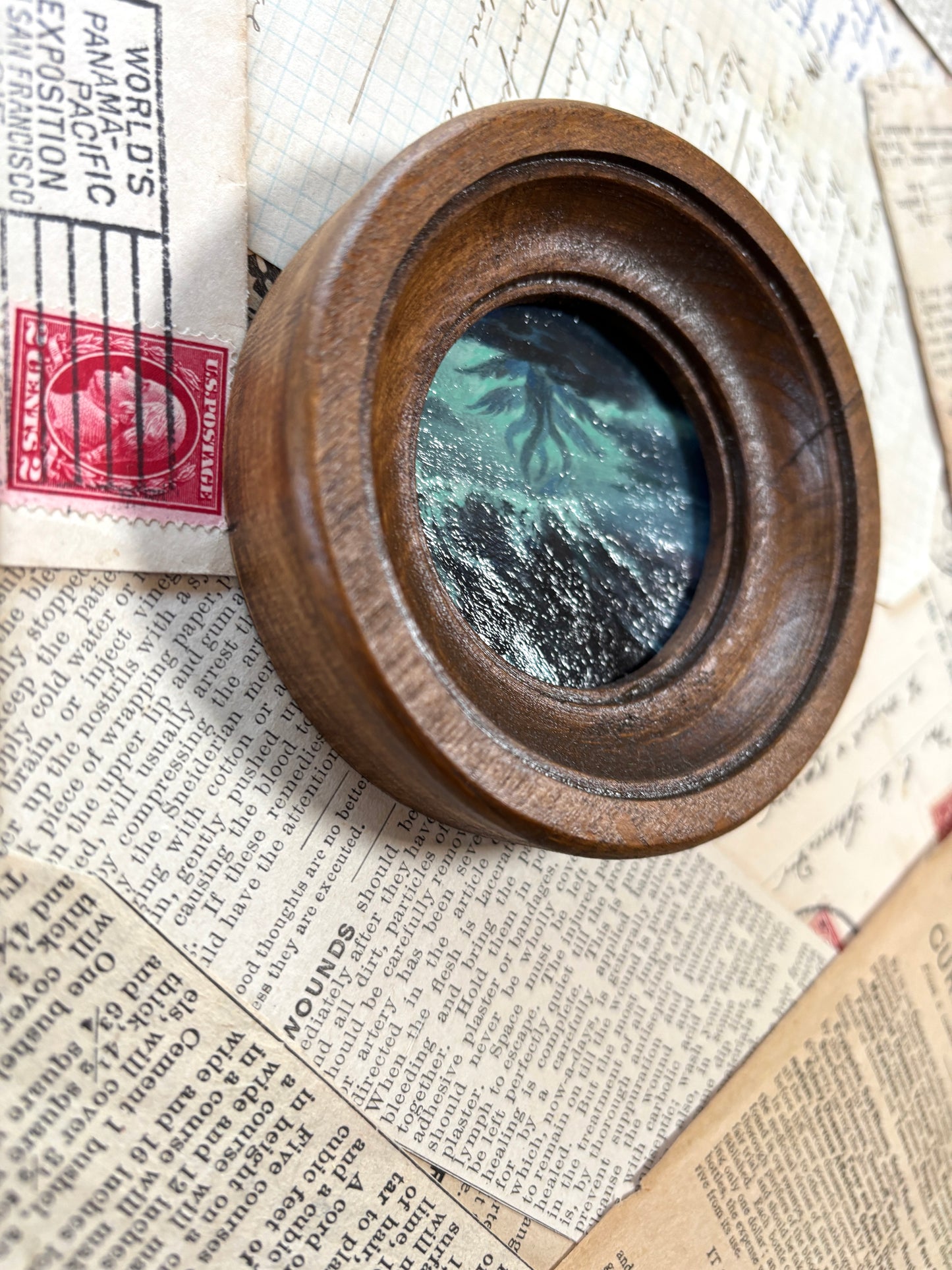 Mini eldritch horror blue - original painting