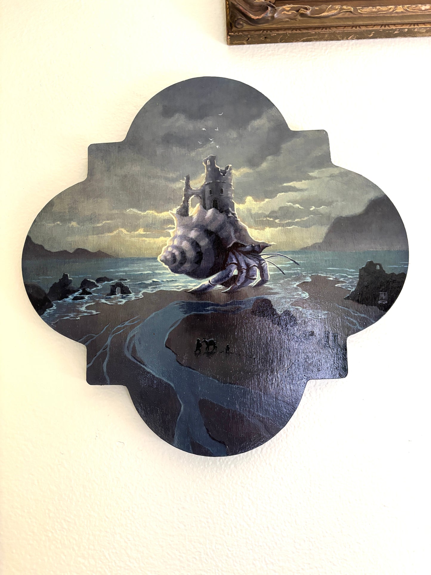 The House of Solitude - original acrylic painting on wood panel