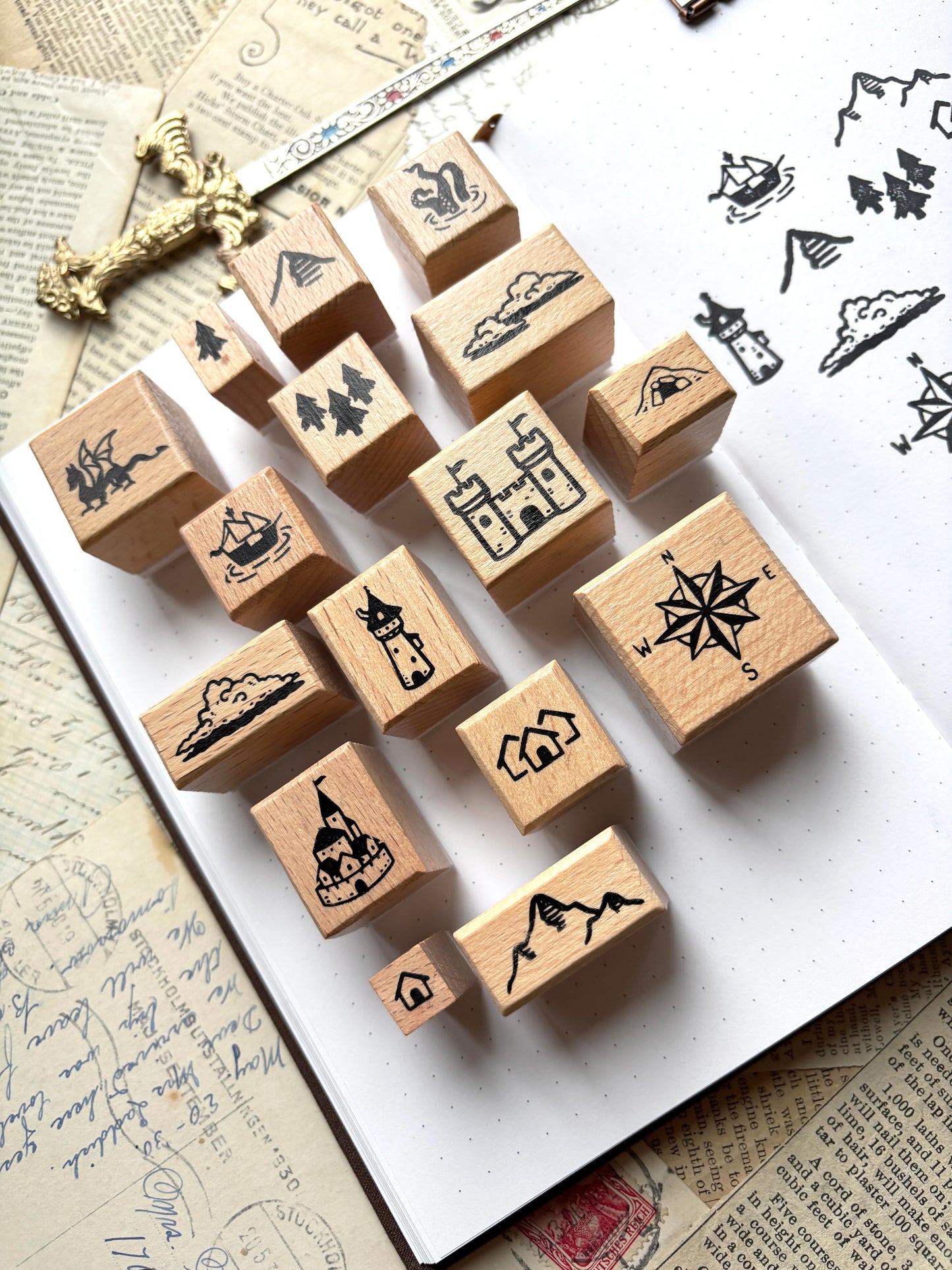 Fantasy map stamp kit