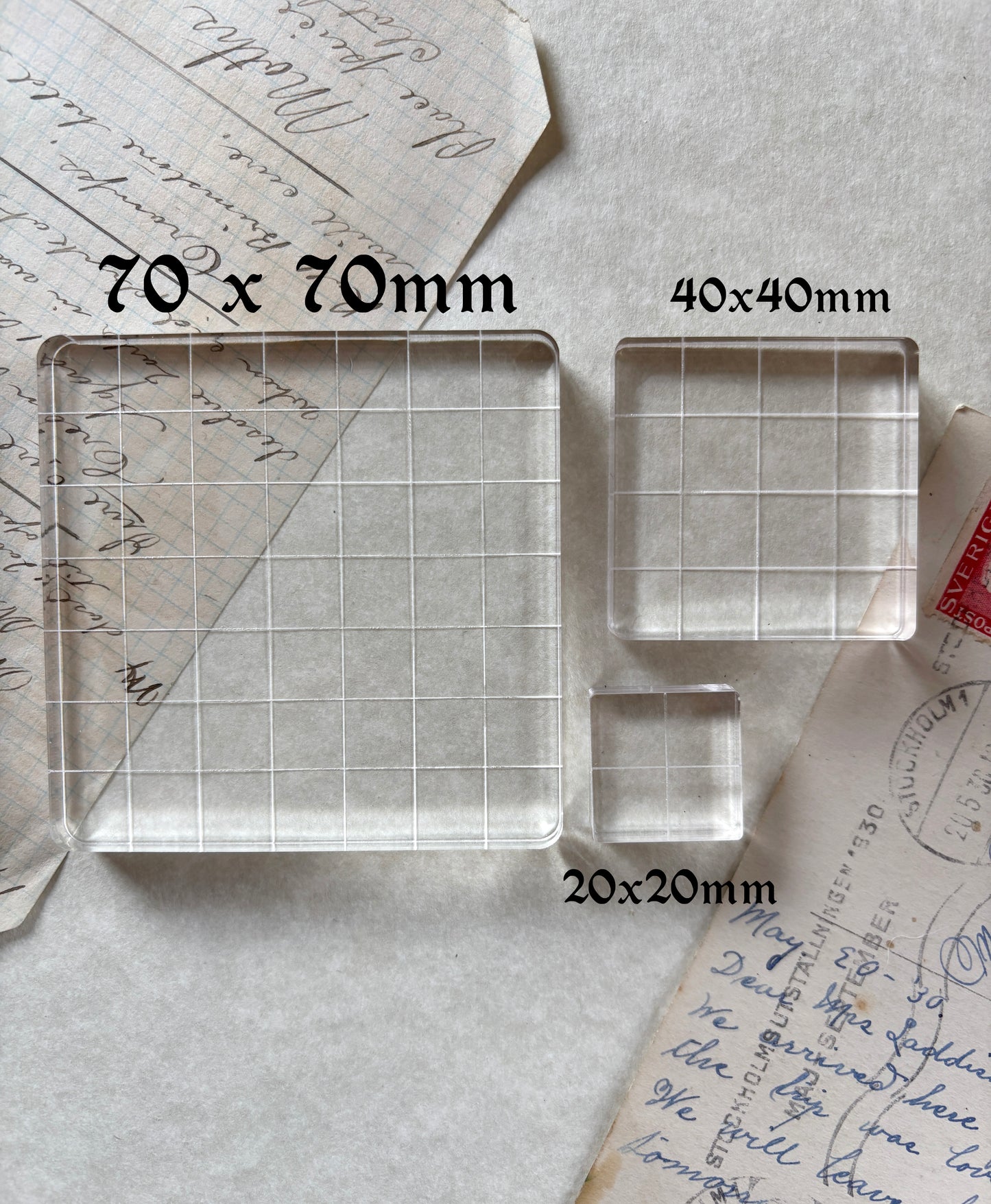 Acrylic stamping blocks