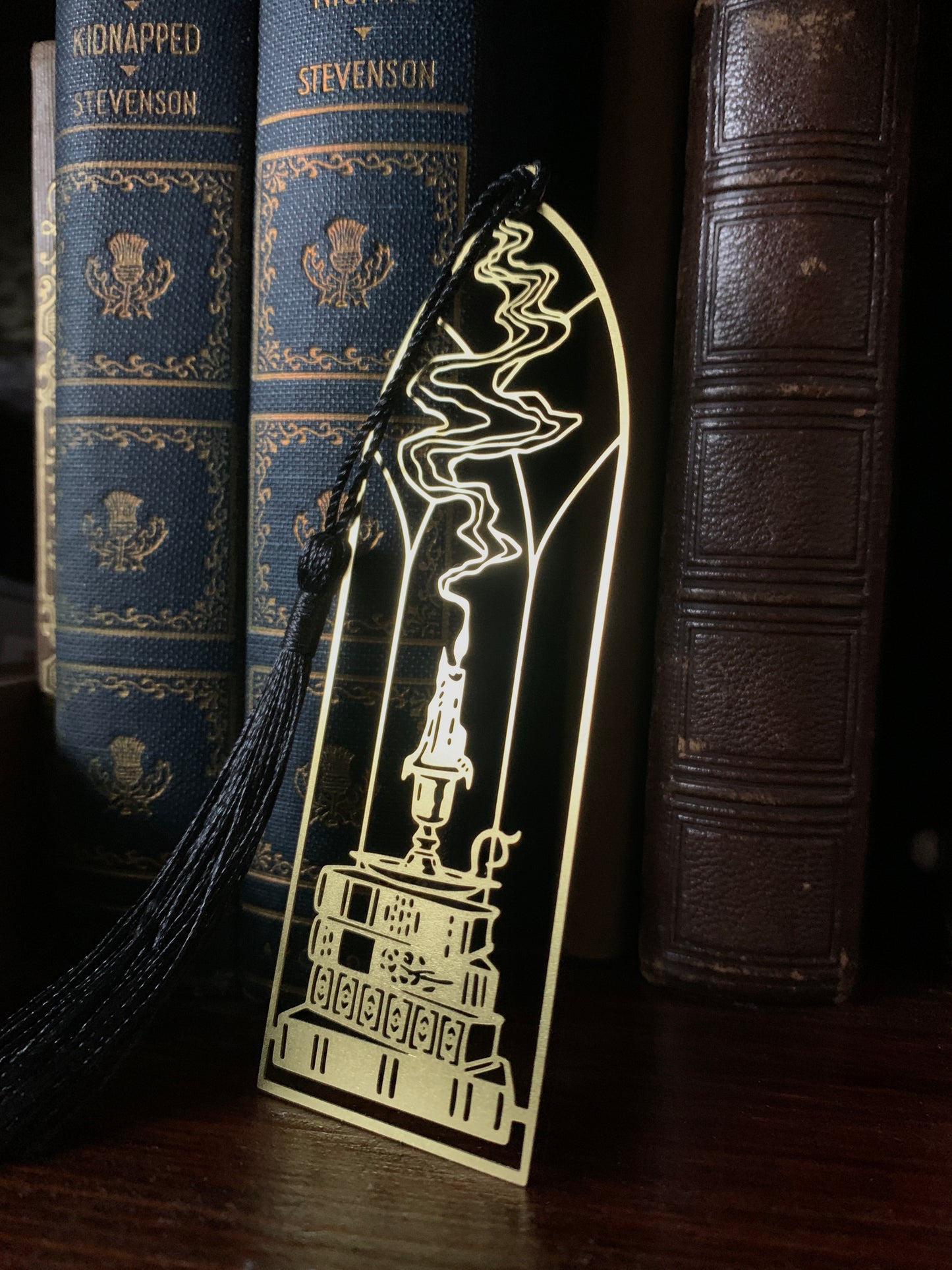Cathedral candlestick metal bookmark