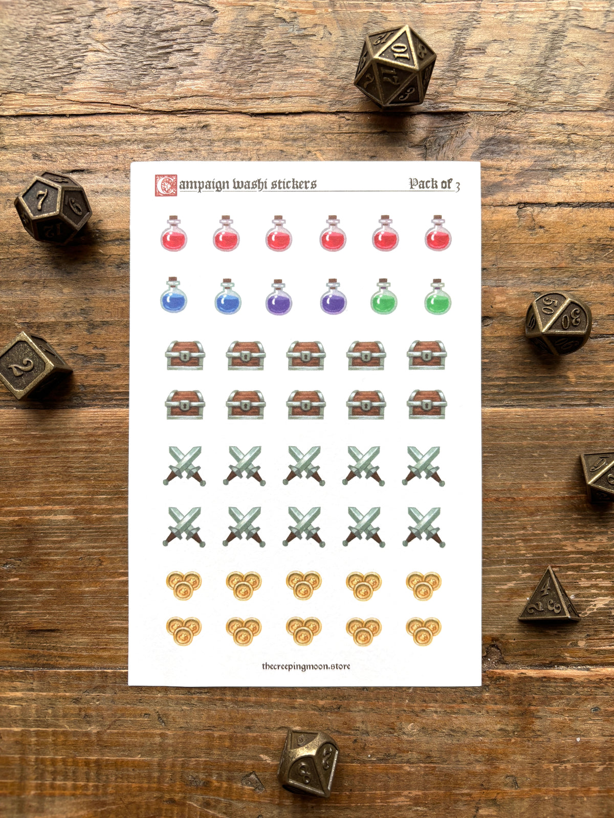 Washi sticker set - tabletop planner stickers