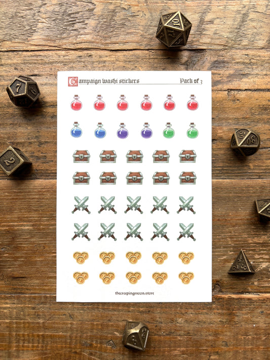Washi sticker set - tabletop planner stickers (coming soon)