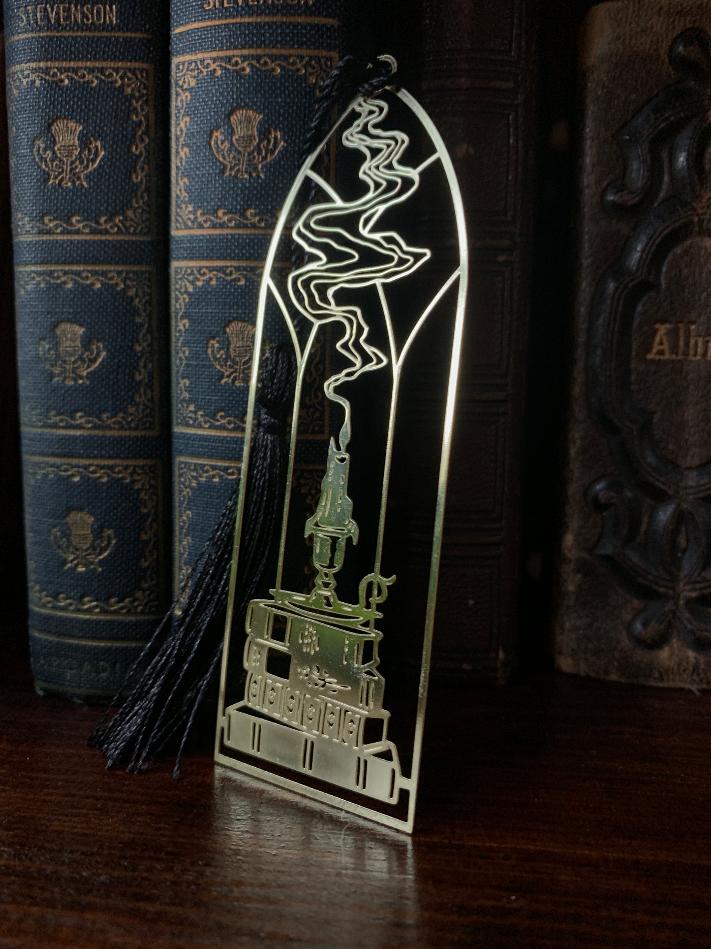 Cathedral candlestick metal bookmark