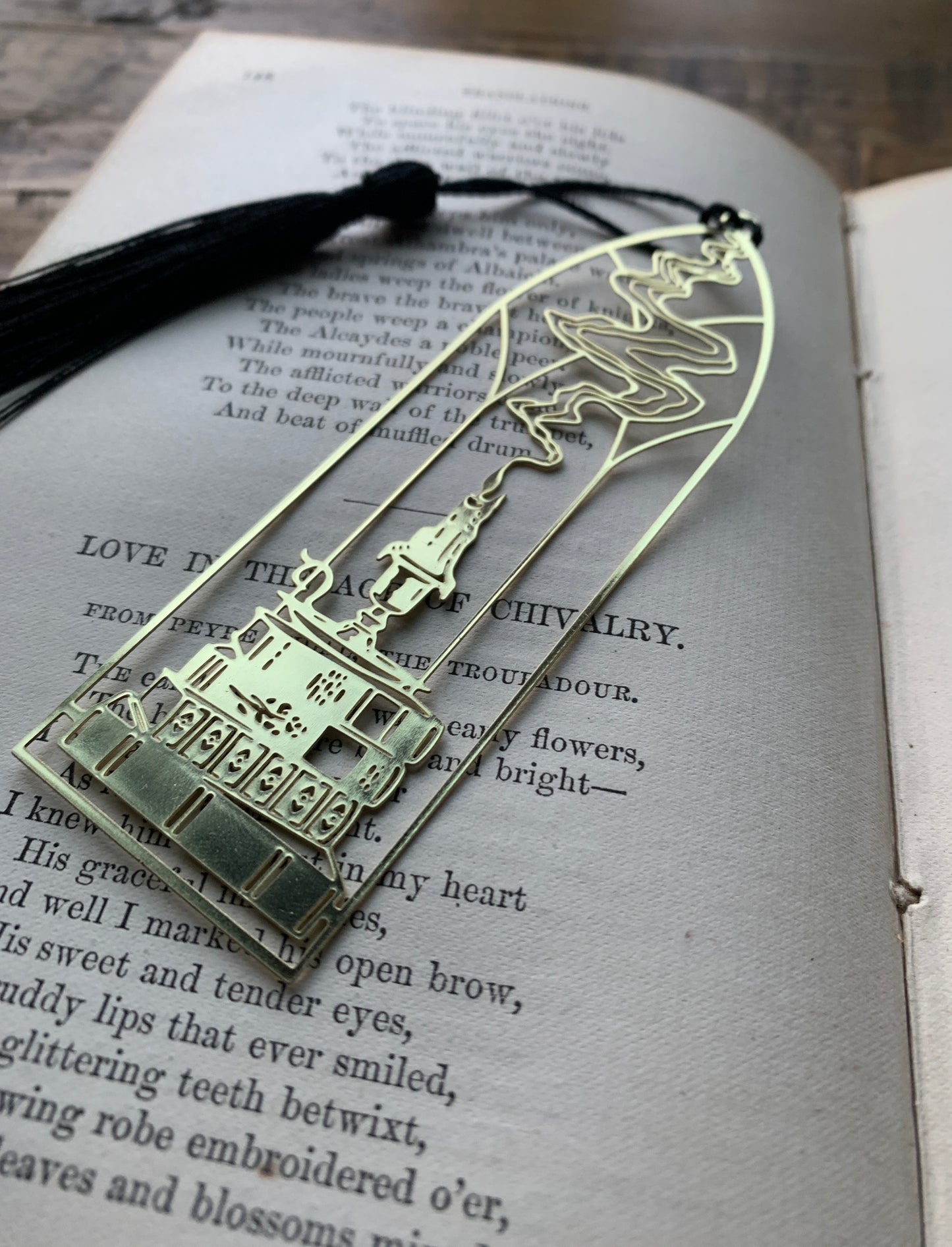 Cathedral candlestick metal bookmark