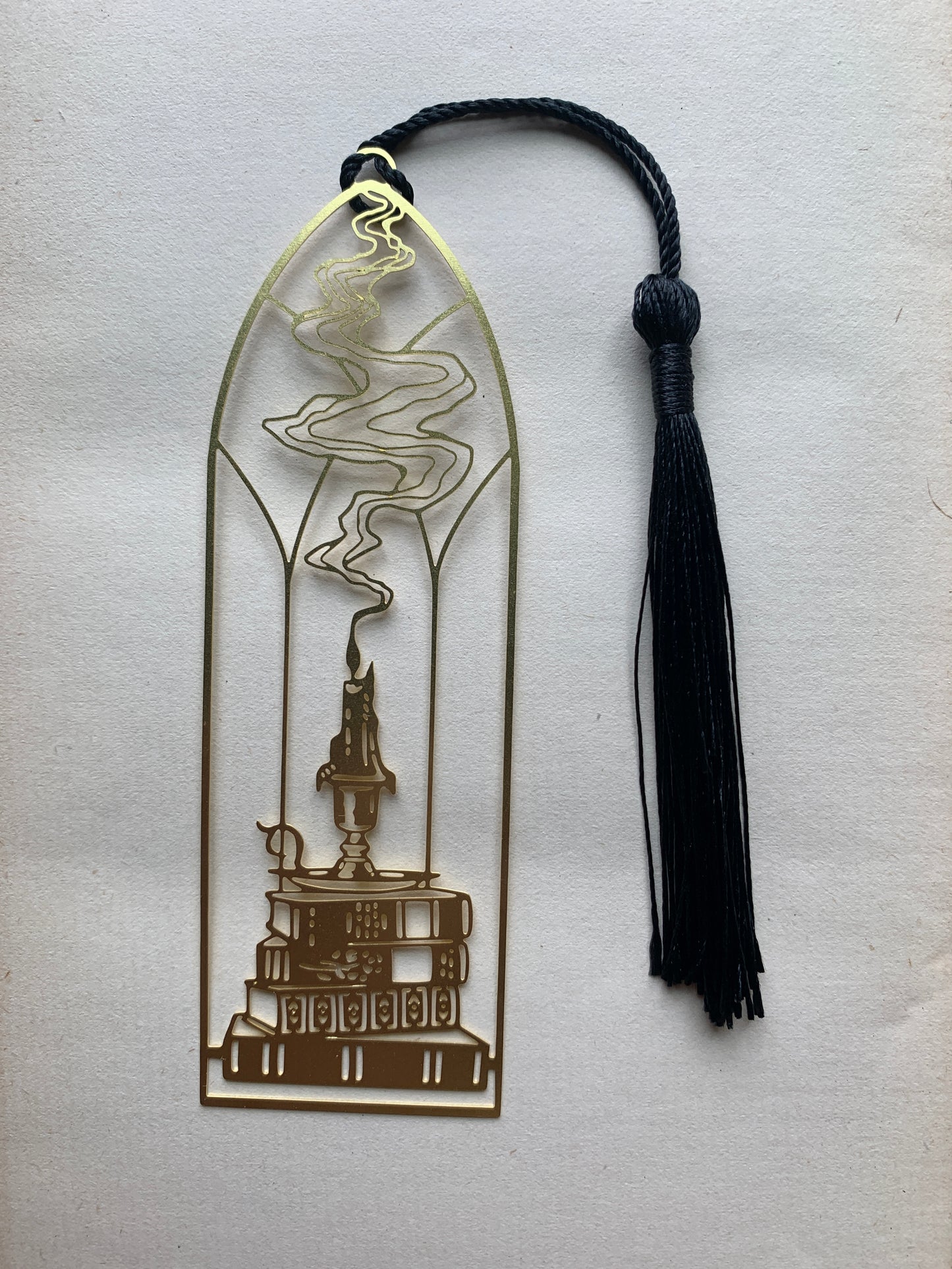 Cathedral candlestick metal bookmark
