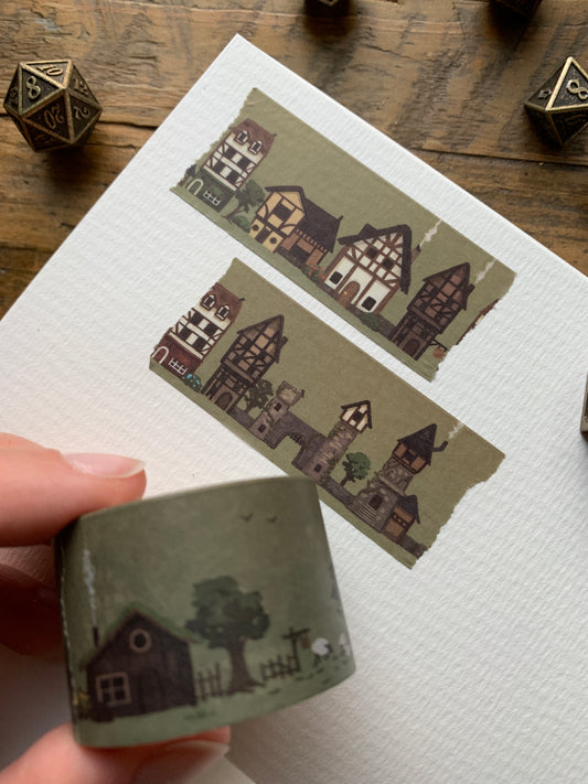 Fairy tale village 30mm washi tape