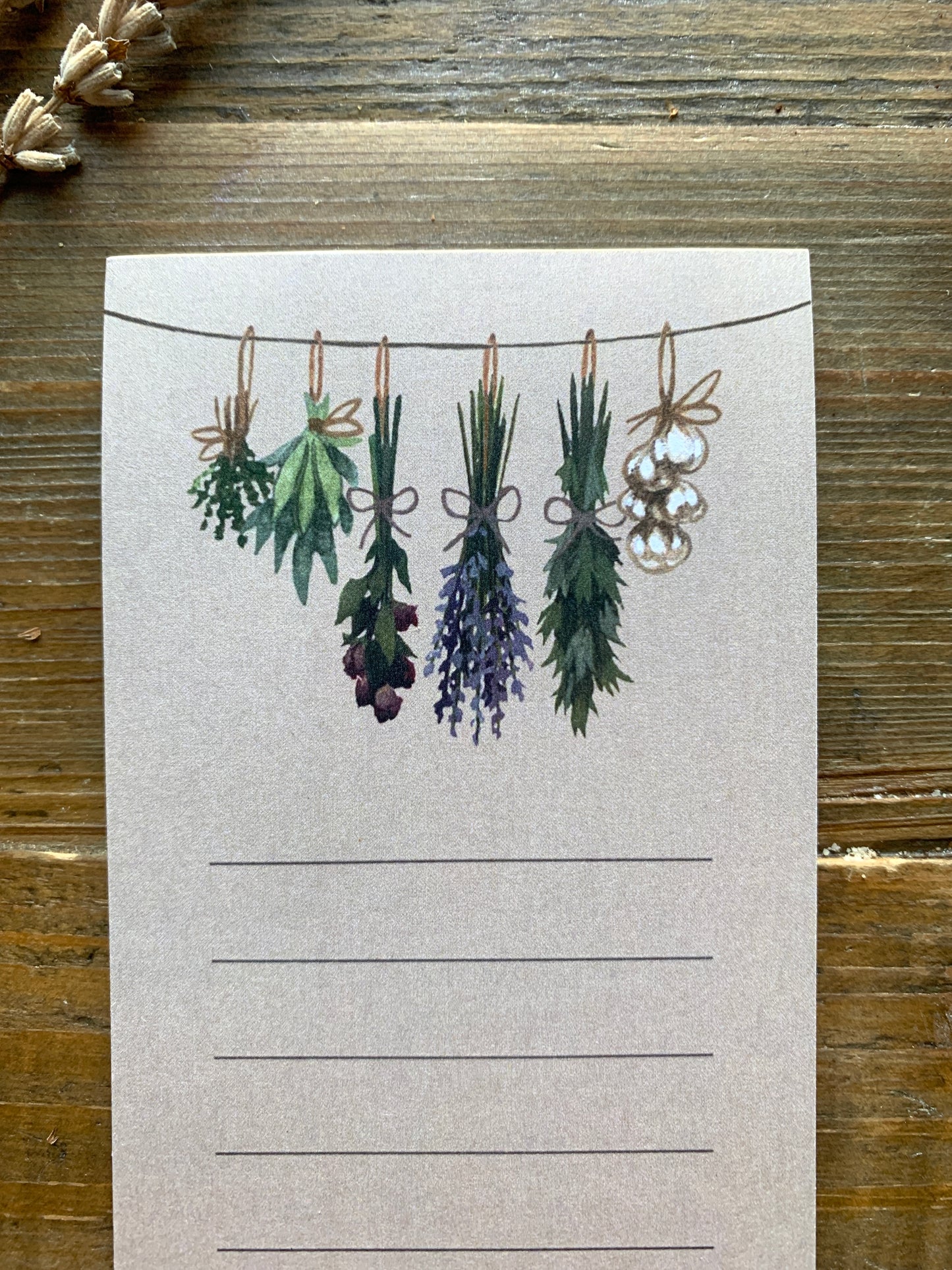 Witch's herbs notepad - now slightly larger!