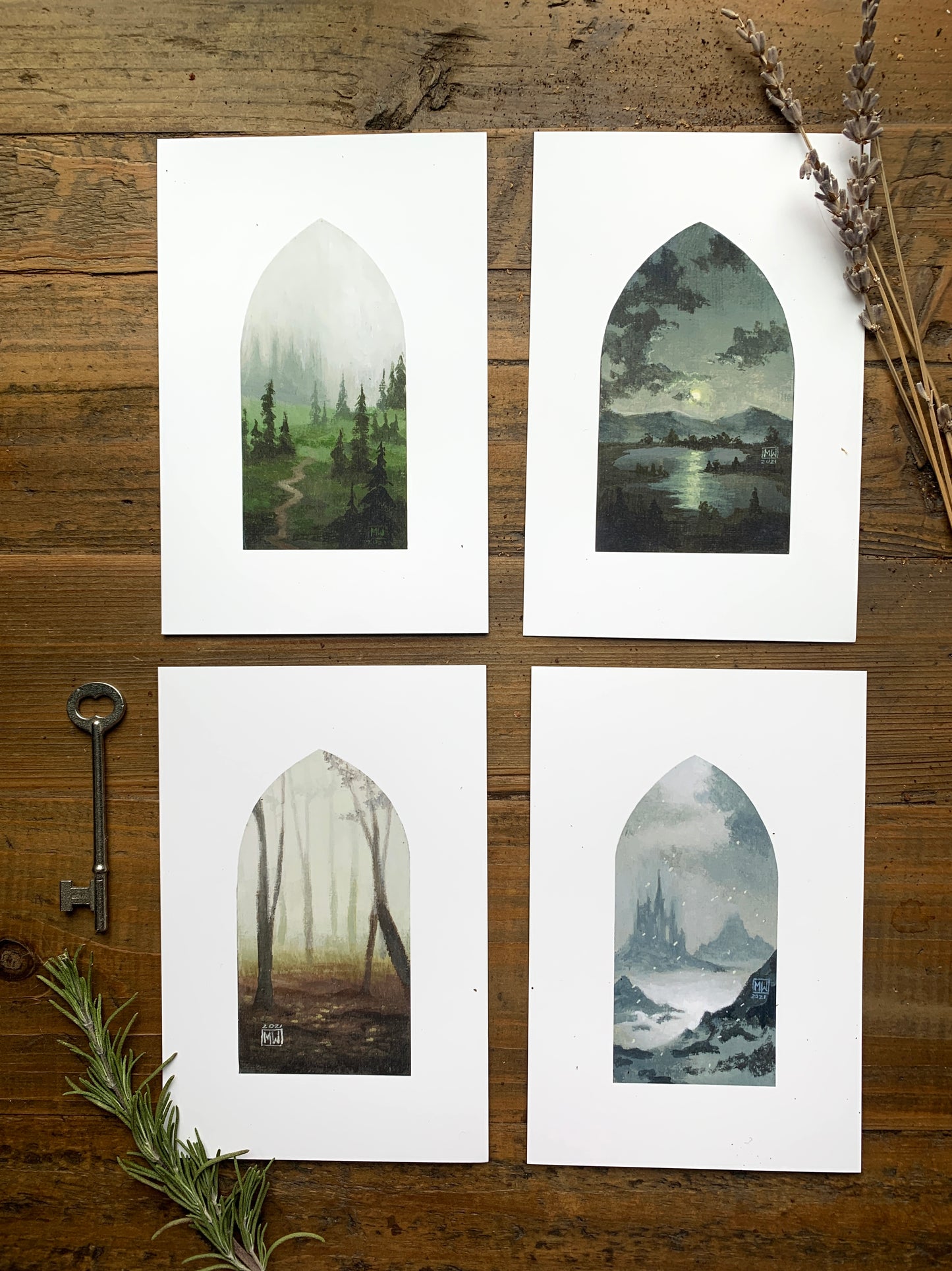 Cathedral mini prints 4-pack