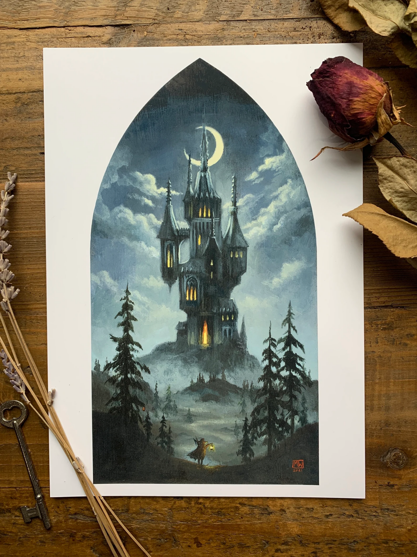 Vampire castle 7x10 fine art print