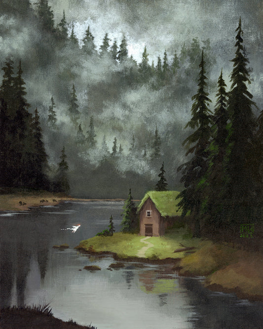 Forest cottage 8x10 print