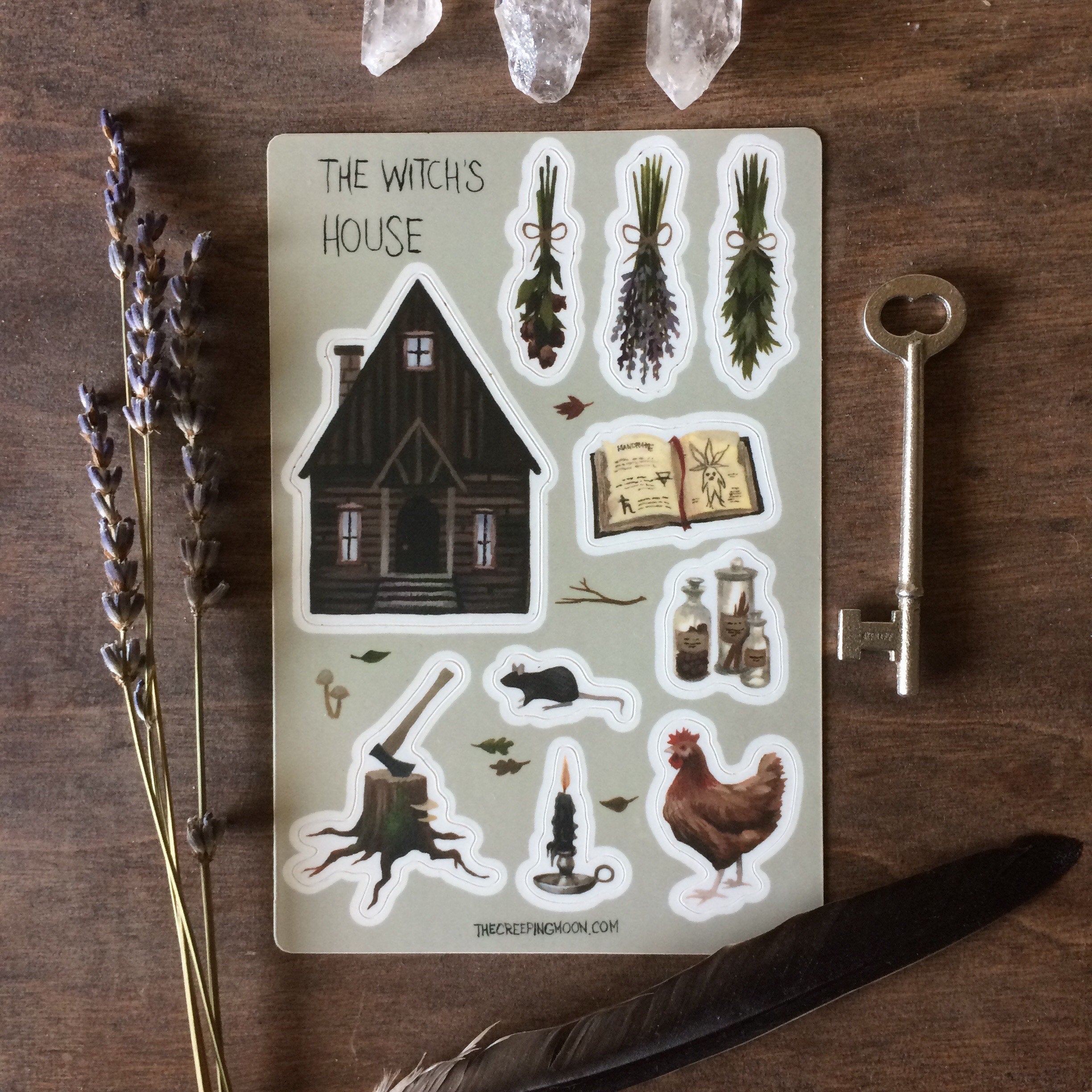 The Witch's House vinyl sticker sheet